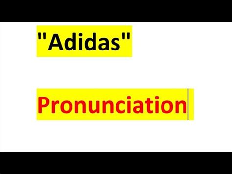 pronunciation of adidas|adidas pronounce it wrong.